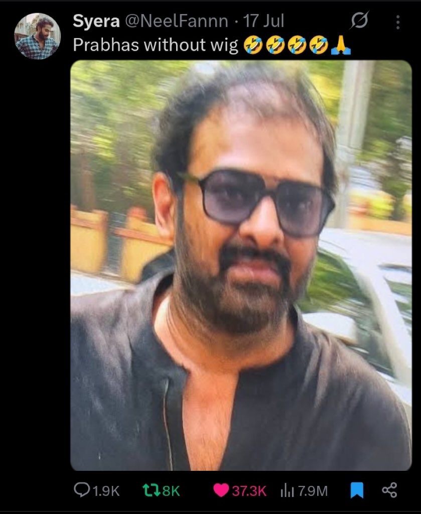 Without any quality or achievement if you troll with morph and family to everyone,then KARMA hit hardest when it comes back.👍🏼

Now #Prabhas have Top viewed Trolled Pic &amp; Video Both bcz of his illiterate fan's.✅