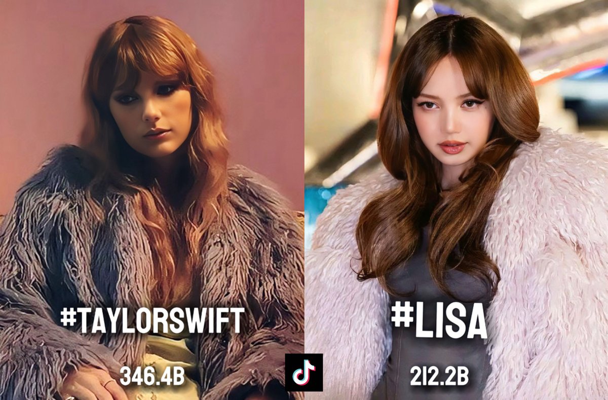 #LISA is the first female Asian artist and second overall after Taylor Swift whose hashtag has surpassed 212 billion views on TikTok