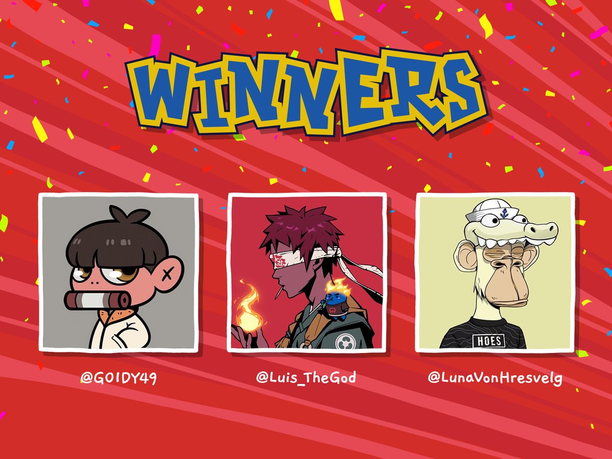 Yooo thanks everyone for another crazy raffle turnout! I'm grateful for all of you that participated 🙏 I decided to throw in a bonus winner 👀

The winners for Raffle #3 are:
🏆 <a href="/G01DY49/">Goldy :›</a> 
🏆 <a href="/Luis_TheGod/">Zz Blaze</a> 
🏆 <a href="/LunaVonHresvelg/">Luna</a> 

Congrats!! I'll be reaching out for more details!