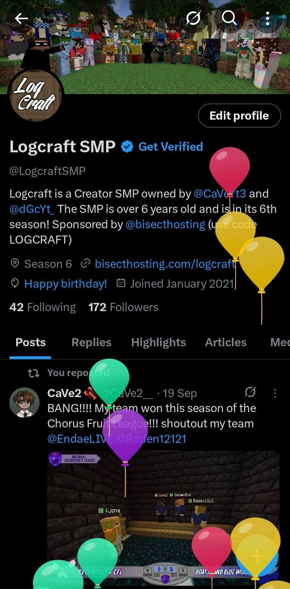 Logcraft SMP tweet media