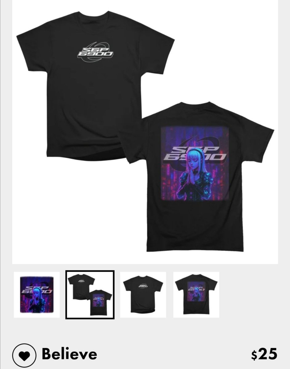 SPX6900style's tweet photo. Believe!

And while we wait for the stock market to be flipped, I am having some fun and I made this design that you can wear on the street.

Check it out! 

https://t.co/S2EoSyckdd

#SPX6900 https://t.co/QJPWsgfqPF