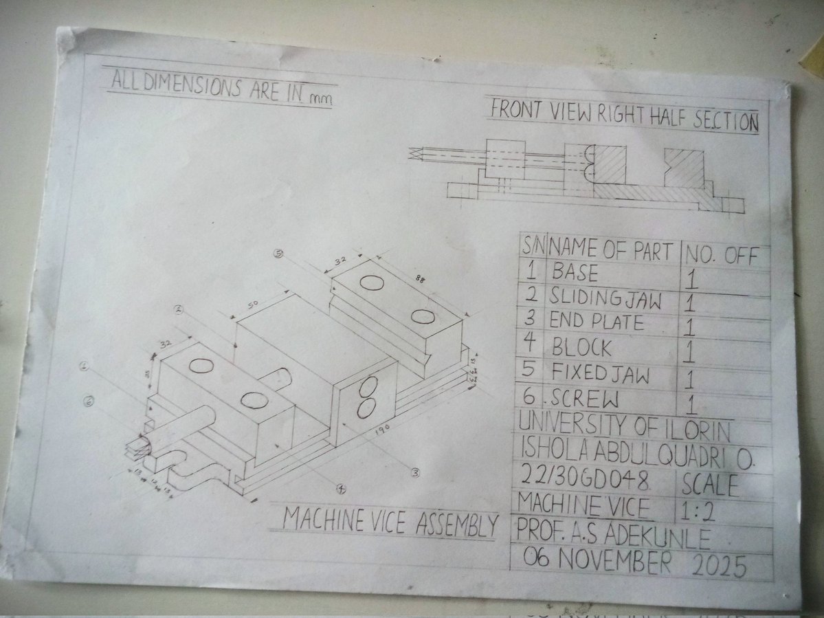 Abdulquadri6229's tweet image. Work of art 👌✨

#MachineDrawing #Engineering