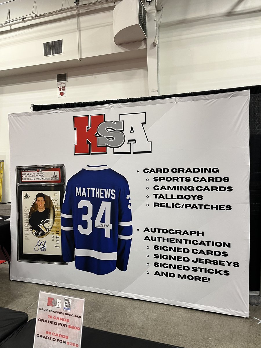 ksagrading's tweet image. Final day at the @sportcardexpo Last chance to get onsite grading and autograph authentication at amazing prices! Hide from the snow and come see us at the show! 

#ksagrading #cardgrading #sportscardgrading #onsitegrading #gradedcards #sportcardexpo #thehobby #whodoyoucollect🔥
