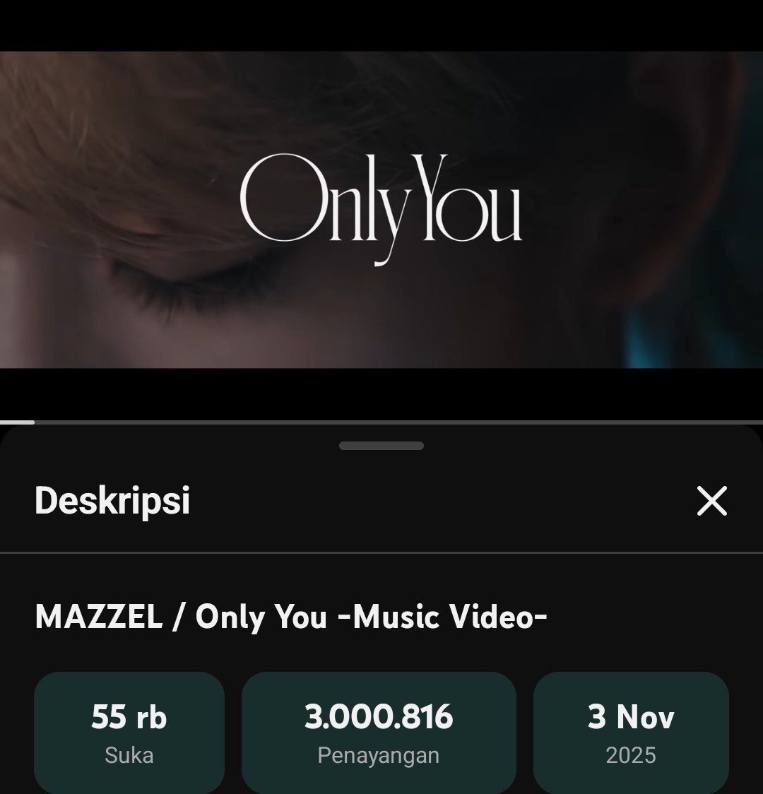 300万回再生おめでとう!!!!!!!!😭😭
Only You大好き🫶🏻　
MAZZEL大好き🫶🏻🫶🏻🫶🏻
#MAZZEL_OnlyYou