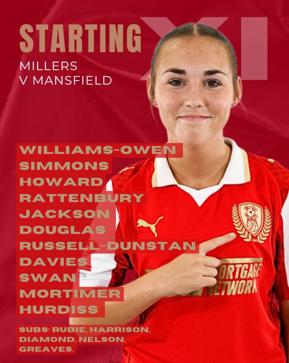 RUWFC_Official's tweet photo. 1️⃣1️⃣ | Starting XI 

It's matchday!

Here's how we line up at Mansfield today.

Kick-off is at 2.30pm.

Stay tuned to our socials for updates.

#RUWFC #ForeverTogetherForeverProud #RUFC https://t.co/J06uQSgWDv
