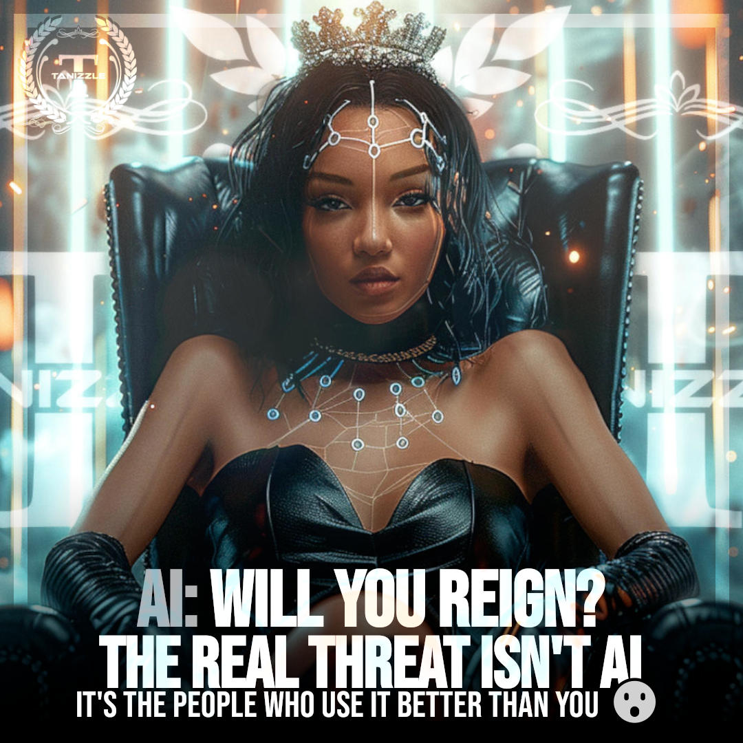 iTanizzle's tweet image. 👑 The throne&apos;s up for grabs - but not for long. This is your power shift. Pick up the crown or get ruled.

We just dropped a real one: &quot;Why AI Tools Won&apos;t Replace You – But Someone Using Them Will Reign&quot; #AIforCreators.