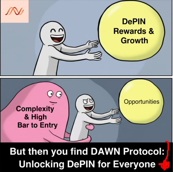 haitranars's tweet image. @dawninternet Don&apos;t let DePIN complexity hold you back from rewards! 🚫 DAWN Protocol simplifies entry, turning &quot;opportunities&quot; into reality for everyone. Embrace the future of decentralized infrastructure! #DAWNProtocol #DePIN #Web3