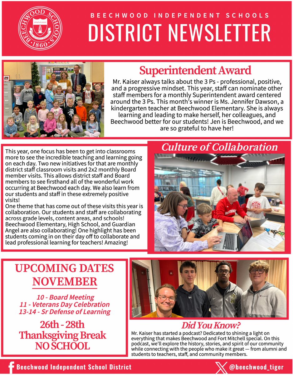 Our November District Newsletter is here!    

See the images or click the link below. 
bit.ly/BeechwoodNovNe… 

Enjoy the rest of the weekend, Tigers!      #wearebeechwood