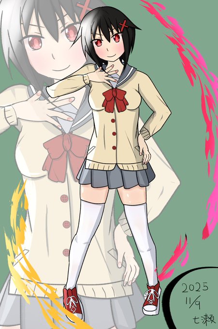 今日のお絵描き!大体10時間くらい?
うちの子アカネちゃん変身前

初めて制服姿に挑戦!服の描写が難しい!
服のシワそれっぽく描いてみたけど違和感…
ただの立ち絵だと寂しいから少しだけカッコ良く…見れたら…いいかな!

2枚目はwip 3枚目はベース素体です

久々お絵描き楽しかった🖊三🖊✨ 