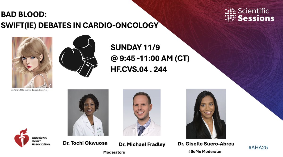 🚨🚨Join us this morning for this #AHA25 #CardioOnc expert debate - Real expert discussions but also fun! Don’t miss it! <a href="/AHAScience/">AHA Science</a>