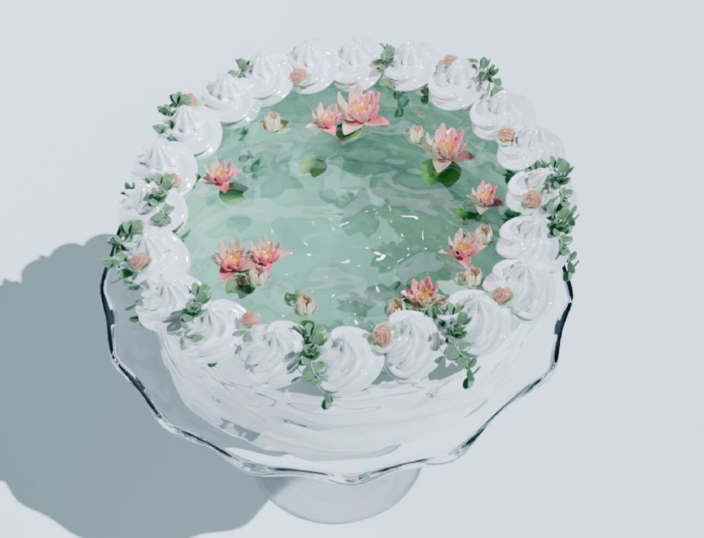 モネ　睡蓮のケーキ　リメイクした