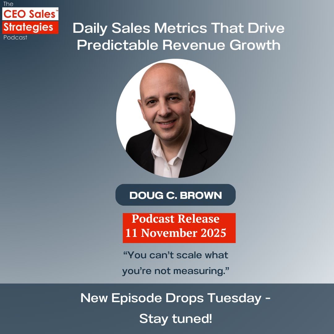 dougcbrown123's tweet image. Most people track close rates.
But they miss the daily metrics that actually drive revenue.

This Tuesday on CEO Sales Strategies, I’m sharing the 11 metrics I use to help companies grow predictably—starting with outreach, follow-up, and lead quality.

#SalesMetrics #B2BSales