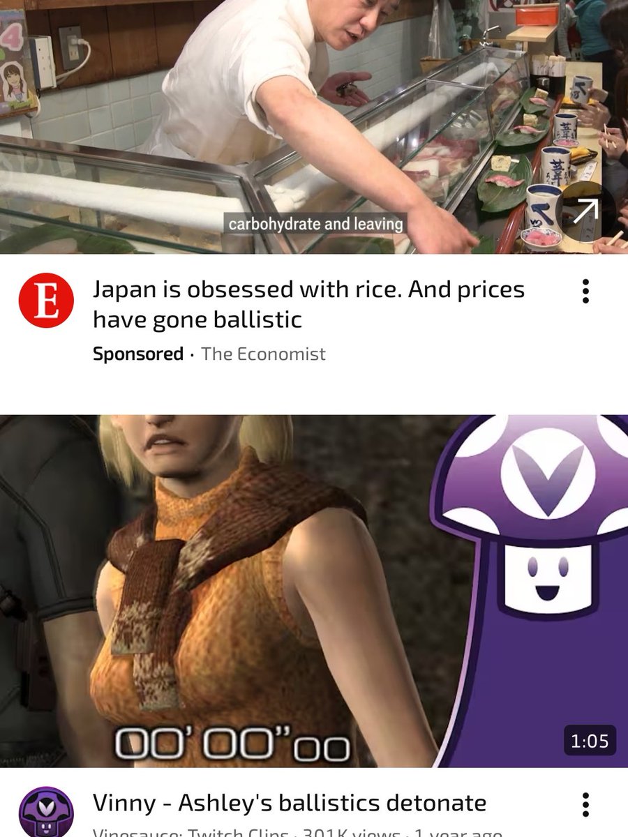 bizarre synergy between ad and video on home page