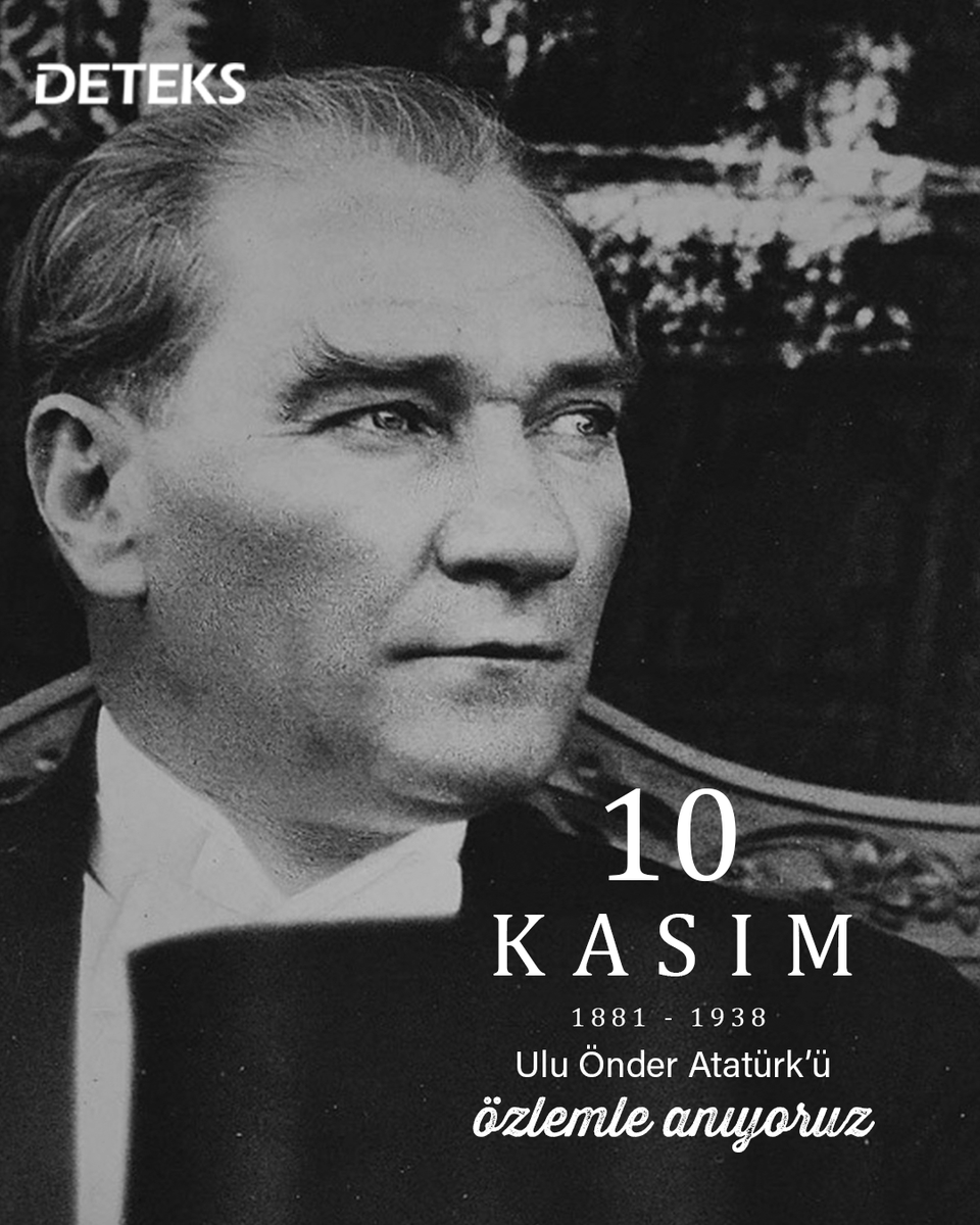 Ulu Önder Mustafa Kemal Atatürk'ü sonsuz saygı ve özlemle anıyoruz.

#10Kasım #AtatürküAnmaGünü