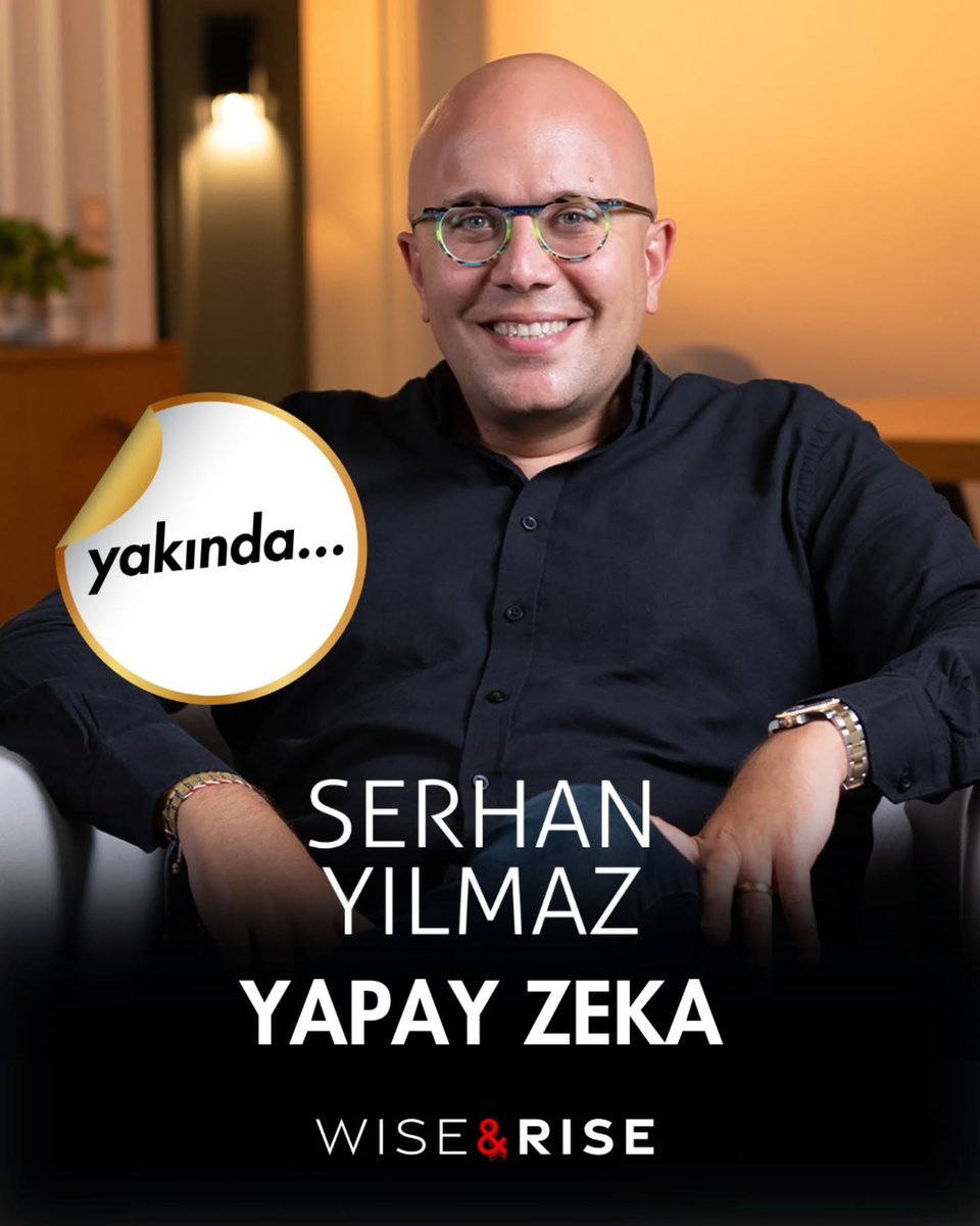 Dr. Serhan Yılmaz’ın “Yapay Zeka" eğitimi yakında Wise&amp;Rise’da sizlerle!

Yeni eğitimlerimizi platformumuzdan inceleyebilirsiniz.

👉wisenrise.com

#WisenRise