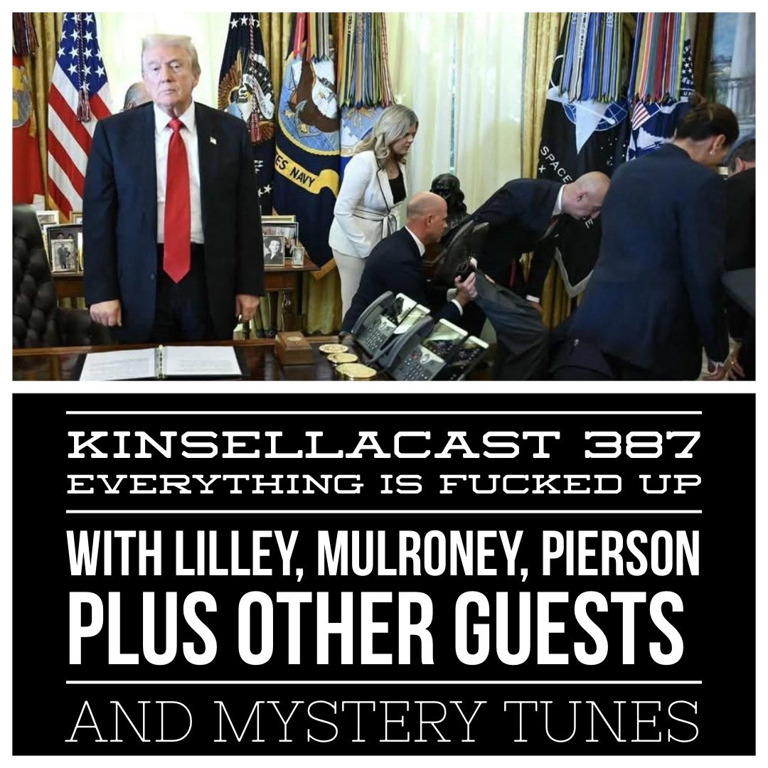 KINSELLACAST 387 on Spotify Podcasts: Everything is fucked up - with @BrianLilley, <a href="/BenMulroney/">Ben Mulroney</a>, <a href="/AlexpiersonAMP/">Alex Pierson</a> and more - plus mystery tunes! open.spotify.com/episode/0RuLJl…