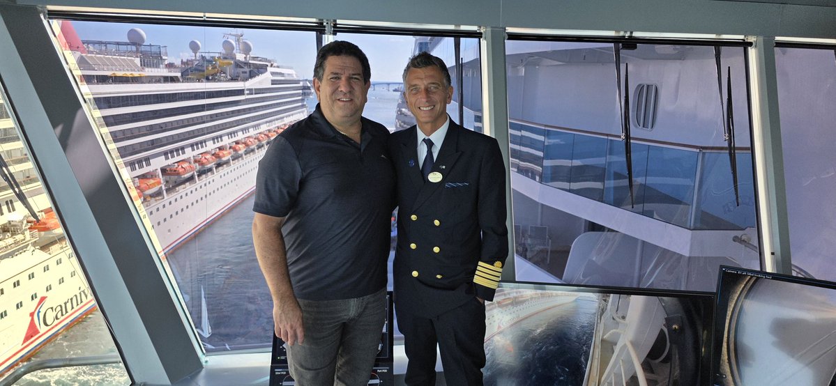 Good morning from bridge of <a href="/PrincessCruises/">Princess Cruises</a> brand new #StarPrincess on its first visit to Nassau, Bahamas. 7 #cruise ships in today.