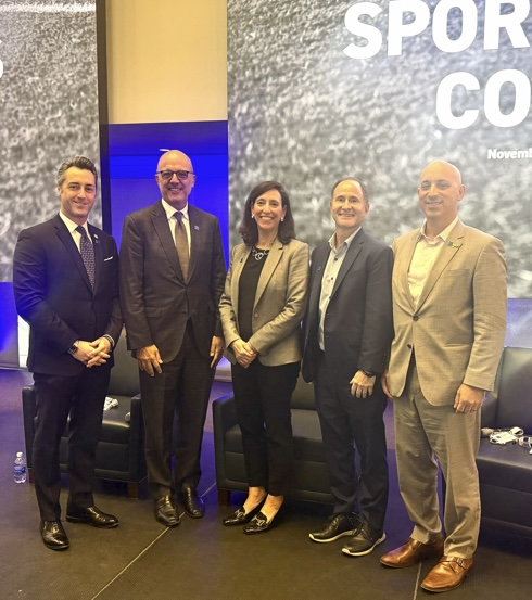 Sports bring people together - and so should the fight against hate. Thanks to Robert Kraft &amp; the Blue Square Alliance Against Hate for facilitating that. Honored to join colleagues Ted Deutch (<a href="/AJCCEO/">Ted Deutch, CEO of American Jewish Committee</a>),  <a href="/JGreenblattADL/">Jonathan Greenblatt</a>, &amp; <a href="/AdamL/">Adam Lehman</a> at <a href="/BSQAorg/">Blue Square Alliance Against Hate</a>'s Sports Leaders Convening to discuss