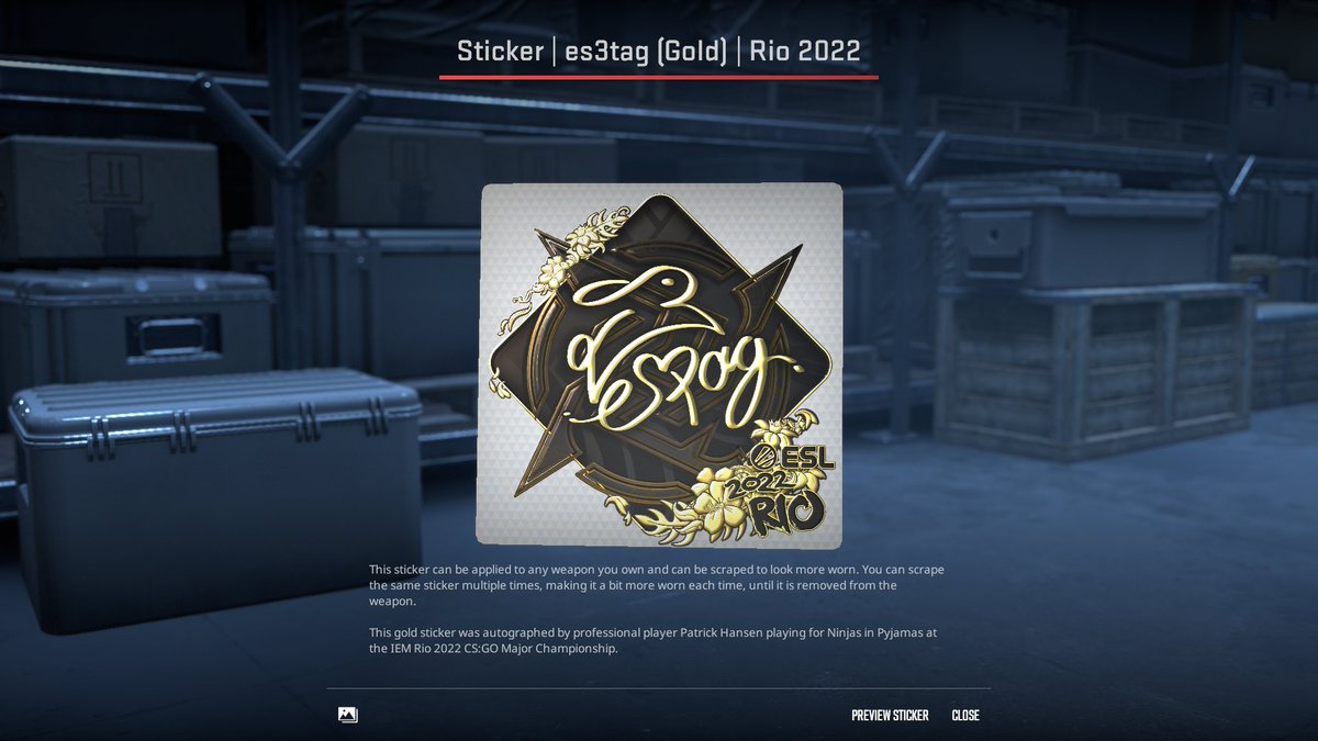 Sticker I made for <a href="/es3tag/">Patrick Hansen</a> back in Rio Major. How did valve approved this hahaha