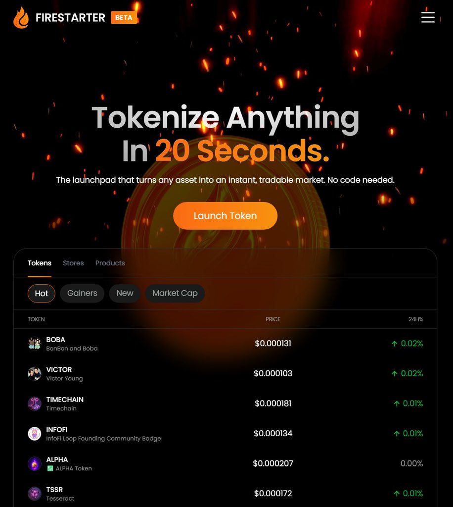 Benzempire2021's tweet photo. Creators, ditch platform cuts @Firestarter_fun ๐ฅ๐ฅ๐ฅ fuels the #UtilityEra shift.
#TokenizeAnything in 20s ๐ฃ๏ธ Launch tokens as community currencies for services, merch, or access. @OneAnalog โฏ๏ธ backed, start with wallet setup, $ANLOG fee, AI prompt for custom ticker/description.
Secure share, launch earn from sales (94% liquidity), 0.03% trades forever, plus bonuses. Asset back for credibility. Storefronts transform ๐ฒDecentralized markets where tokens unlock buys, fostering ecosystems.
Revenue ๐โโ๏ธ Direct + token value from utility. Affiliate ๐ฅ Refer for cuts (0.3% + 0.02%), pilot for perks. Scouts earn on onboarded creators. Leaderboard on @Bantr_fun โด๏ธ $60K $FSTAR rewards, promote via tweets for monthly top 100. Multipliers โ via launches.
$Galxe Quests like minting tokens win USDC. ๐ From tokens people trade to tokens people use ๐ Join Buyers & Sellers X group for spotlights.
Global ๐, no borders your token, your rules. Whatโs your product? Letโs build with #Firestarter #FSTAR #TokenRevolution