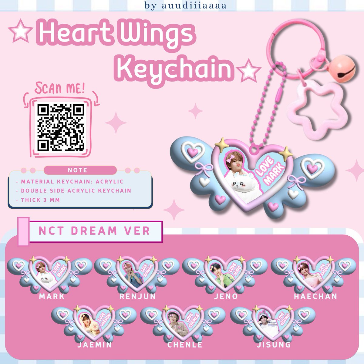auudiiiaaaa's tweet image. wts/ want to sell heart wings keychain nct dream ver by @auudiiiaaaa 

IDR 25.000 (inc all) 
size: 7 × 3,5 cm
🏡tegal, jateng

🔗scan the barcode or tap the link to checkout
s.shopee.co.id/9AGfNAsRPx