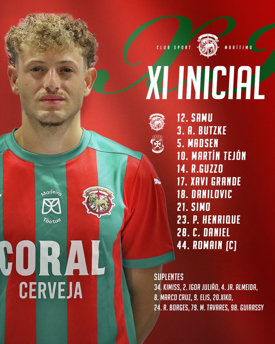 MaritimoMadeira's tweet photo. 1️⃣1️⃣ 𝐈𝐍𝐈𝐂𝐈𝐀𝐋 do Leão do Almirante 🦁
#CSMaritimo #PovoQueSabeLutar #CSMFCPF https://t.co/M2l9LJvHJ7
