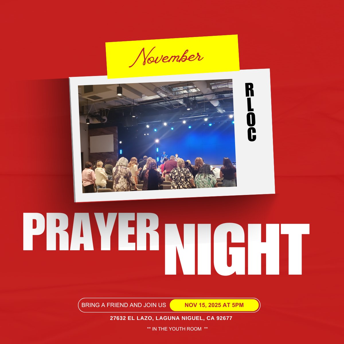 WilliamDHinn's tweet photo. NOVEMBER PRAYER NIGHT
Join us as we pray and declare the Word of the Lord over our nation, California, our communities, families, businesses, and schools.

🗓️ Saturday, Nov 15, 2025 – 5PM
📍 27632 El Lazo, Laguna Niguel, CA

#PrayerNight #Intercession #CaliforniaPrayer https://t.co/qC45TAMW13