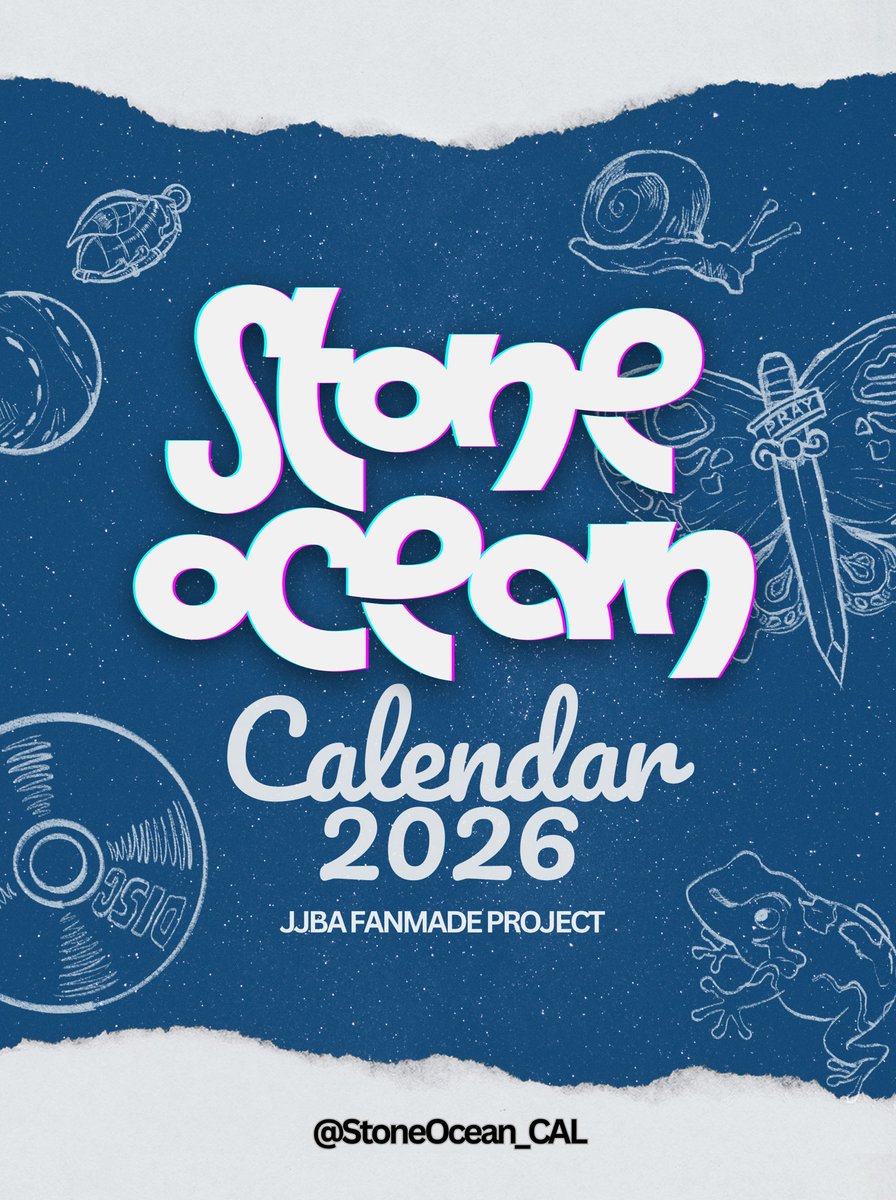 🌌죠죠의 기묘한 모험: 스톤 오션 팬메이드 달력 2026☄️ 
🌌JJBA Stone Ocean Fan-Made Calendar 2026 ☄️

많은 관심 부탁드립니다!
Stay Tuned...