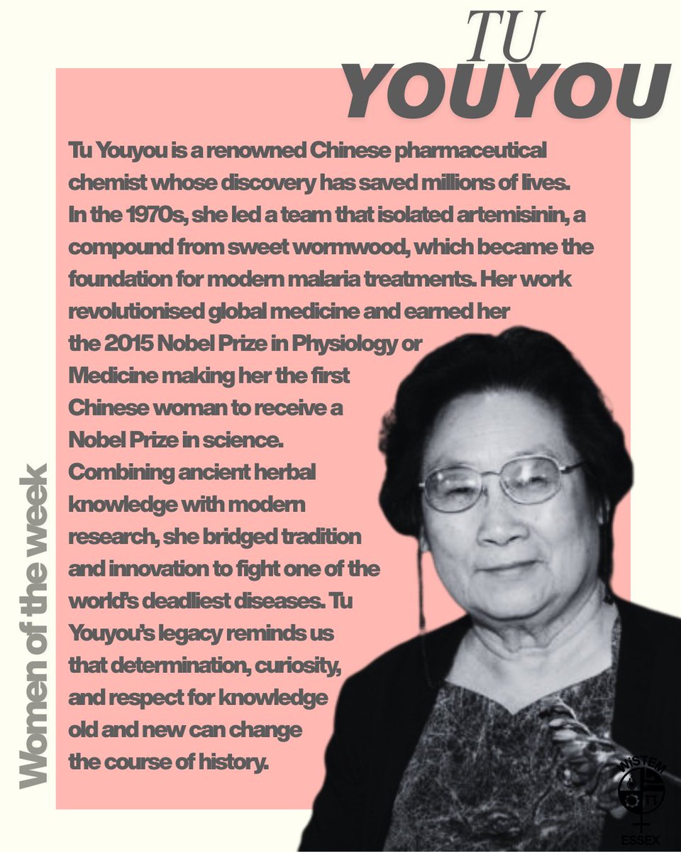 Women of the week: Tu Youyou

Tu Youyou Is a renowned Chinese pharmaceutical chemist whose discovery has saved millions of lives.