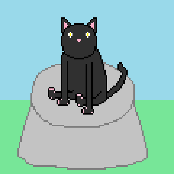 Tap_Roar's tweet photo. hoy decidí hacer un gato pixelado
(creo que es un gato no soy ningún experto dibujado)
#pixelart https://t.co/Tgrt5OprUp