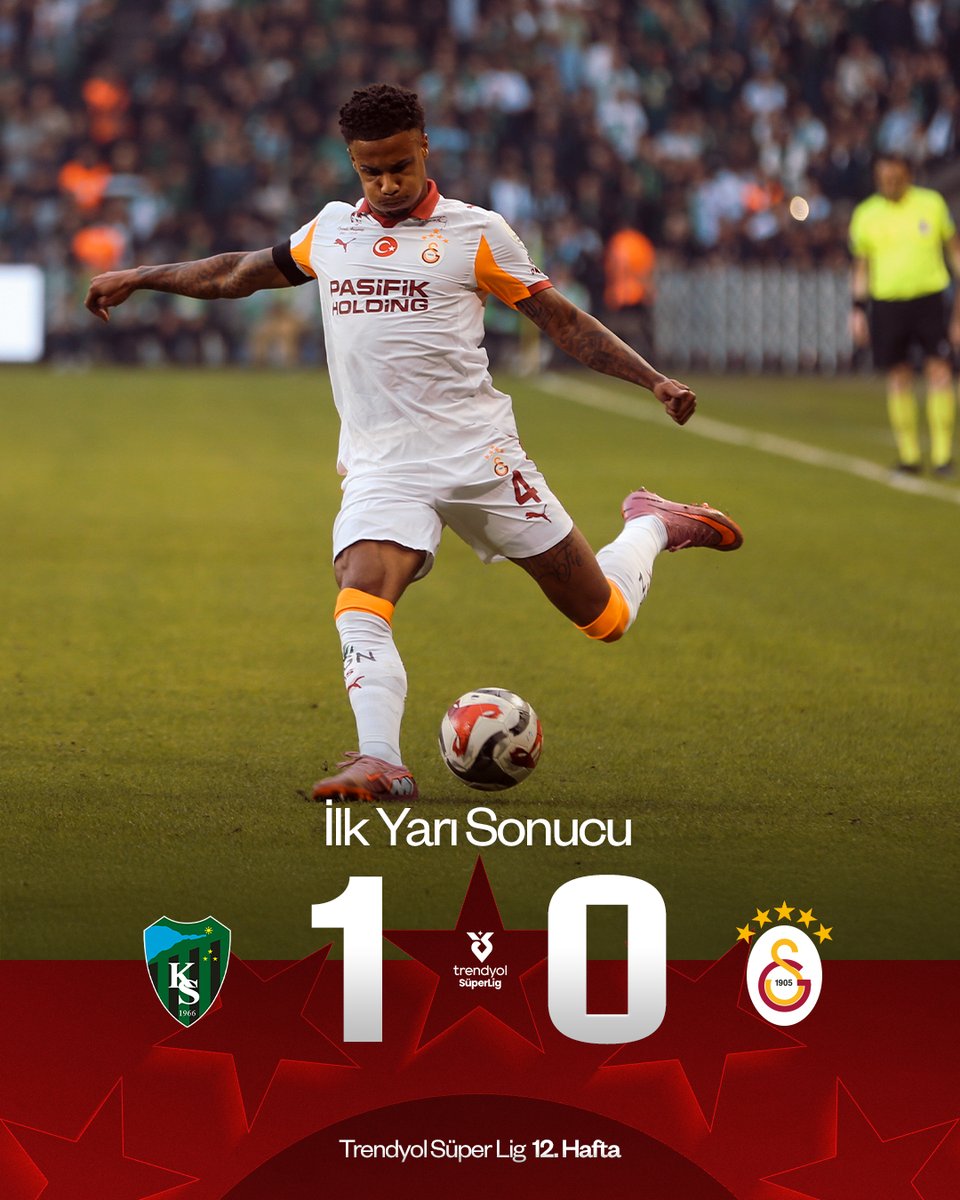 GalatasaraySK's tweet photo. İlk yarı sonucu: Kocaelispor 1-0 Galatasaray

#KSvGS https://t.co/LmcWaNzMhD