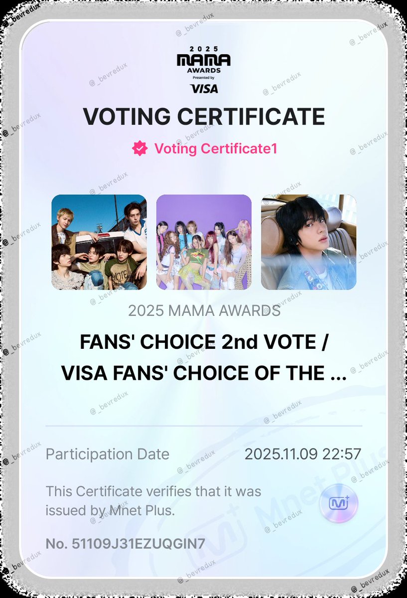 _bevredux's tweet photo. @TFVUnion I vote for #TWICE at #2025MAMAVOTE https://t.co/95fixXBpzN