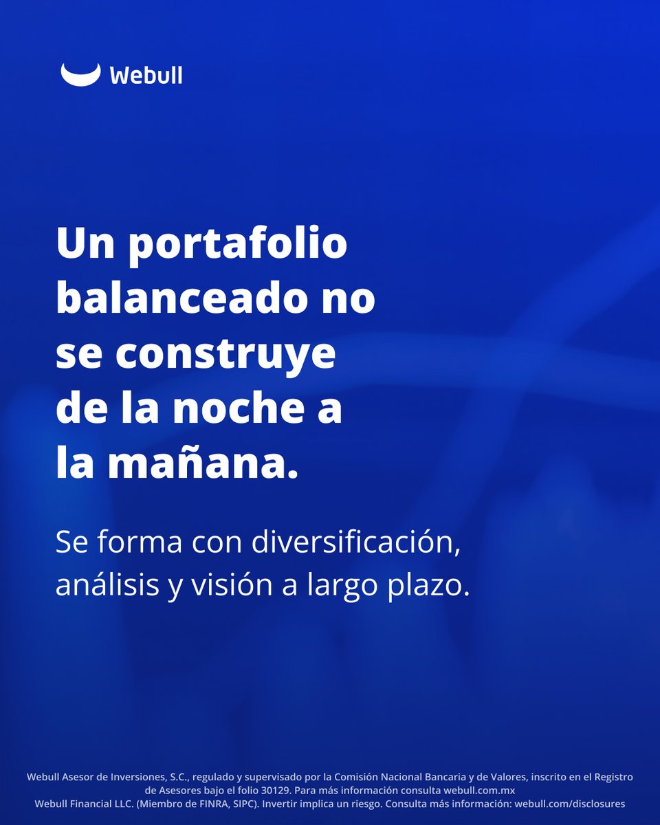 webull_mexico's tweet image. Un portafolio balanceado no se construye con suerte, se diseña con estrategia.