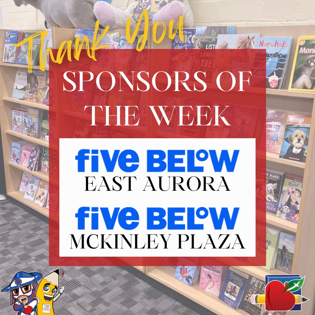 A big thank you from The Teacher’s Desk to our Sponsors of the Week: Five Below East Aurora and Five Below McKinley Plaza! Your support helps us provide teachers with the supplies they need to equip students for success. We couldn’t do it without you! <a href="/fivebelow/">Five Below</a>