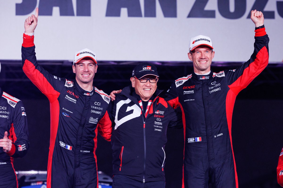 TGR_WRC's tweet image. A special podium in more ways than one ❤️

#ToyotaGAZOORacing #GRYaris #WRC #RallyJapan 🇯🇵
