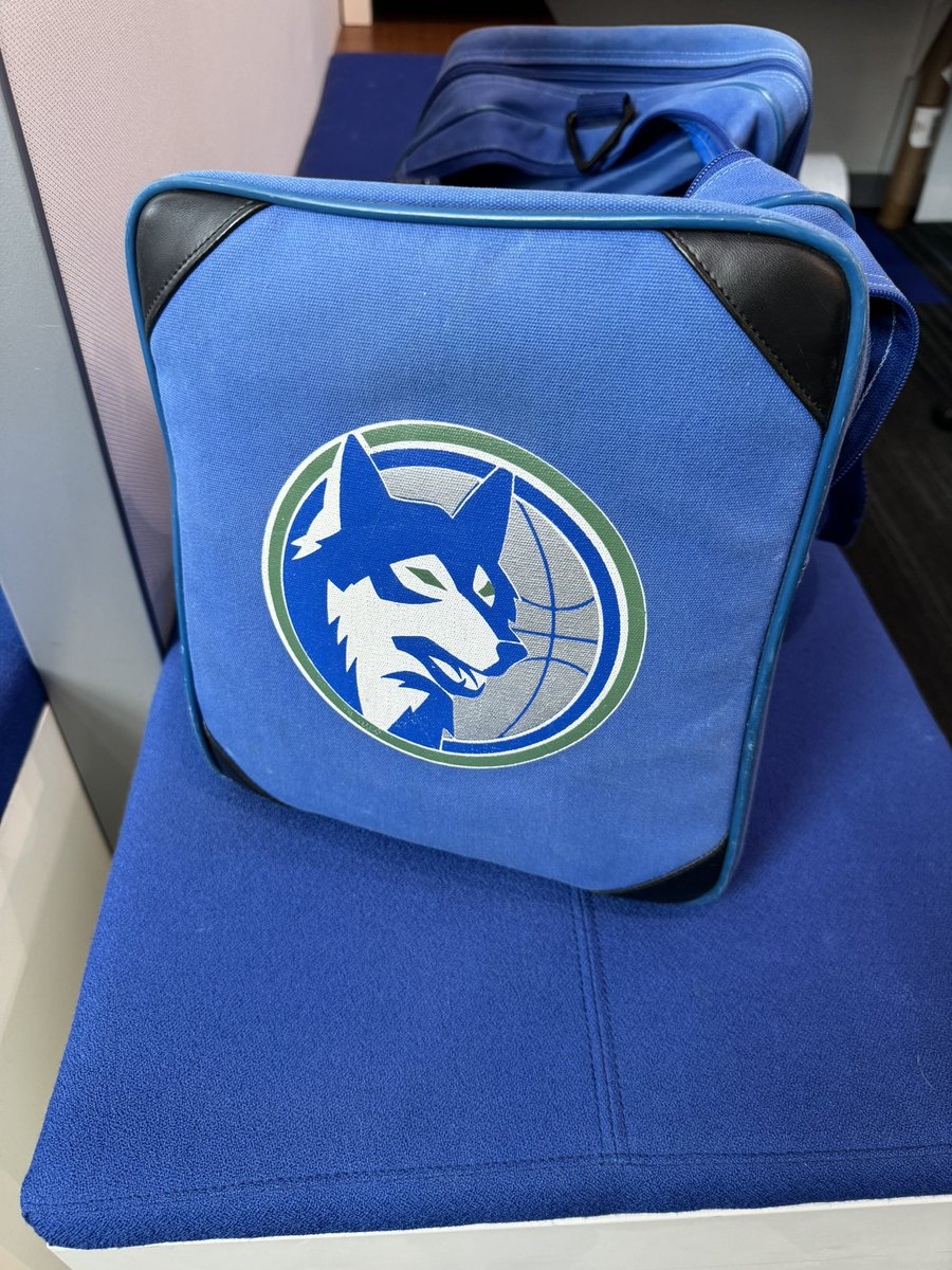 Today’s @timberwolves road game throwback item is the inaugural season starter gym bag #FanFavs