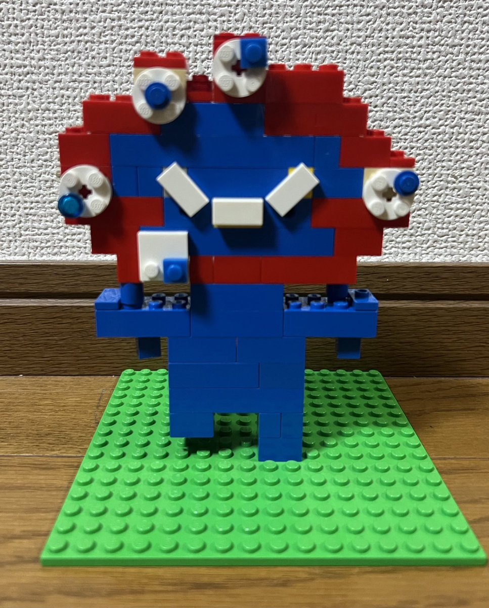 息子がLEGOでミャクミャクを作りました😊ミャクミャクに会ってみたかっ