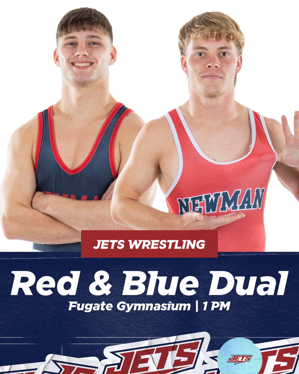 Red &amp; Blue Dual❗

📍Fugate Gymnasium
⏰ 1 PM

#JetPower✈️ x <a href="/NewmanWrestling/">Newman Wrestling</a>