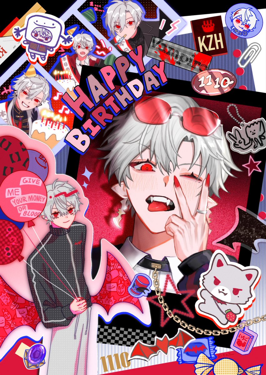 ri_chouki's tweet image. お誕生日おめでとうございます🎉
#KuzuArt  #葛葉誕生祭2025