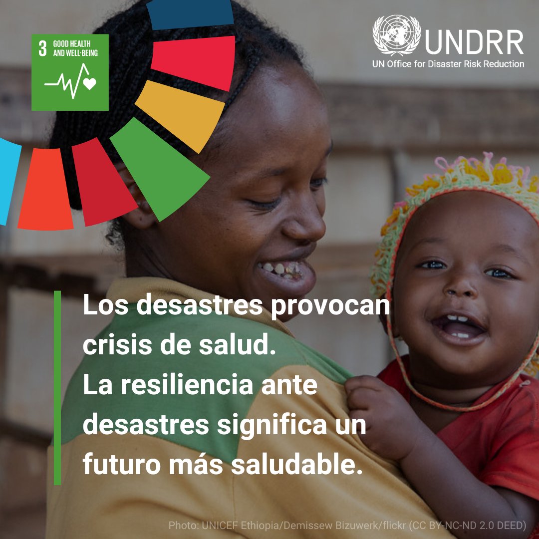 UNDRR_Americas's tweet photo. Los desastres ponen en riesgo los avances hacia el ODS 3: salud y bienestar.
Integrar la salud en la gestión del riesgo, y la RRD en la planificación sanitaria, es clave para proteger vidas.

Más info ➡️ https://t.co/XDDcl9S7bC

#DíaMundialDeLaSalud #RRD #SaludYBienestar https://t.co/FyFriaFWq0