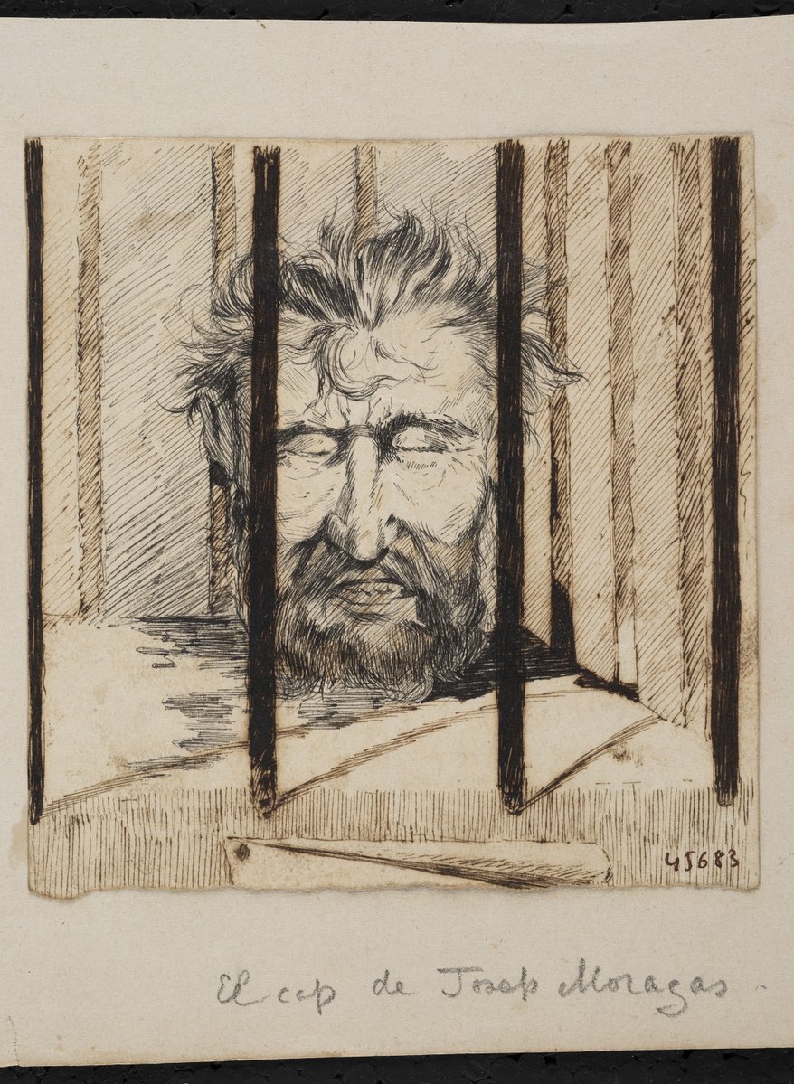 eqpa_'s tweet image. ✏️
· El cap Josep Moragas - Dibuix - c. 1877-1879 - Alexandre de Riquer - MNAC