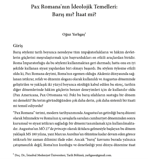 yarligaso's tweet photo. Bir süre önce yayımlanan yeni yazımı paylaşıp takdirinize sunuyorum:

Pax Romana'nın İdeolojik Temelleri: Barış mı? İtaat mi?

Ayrıntı için:
https://t.co/ffItJkNLDB

Faydalı olması dileğiyle https://t.co/ReMsA9K7VU