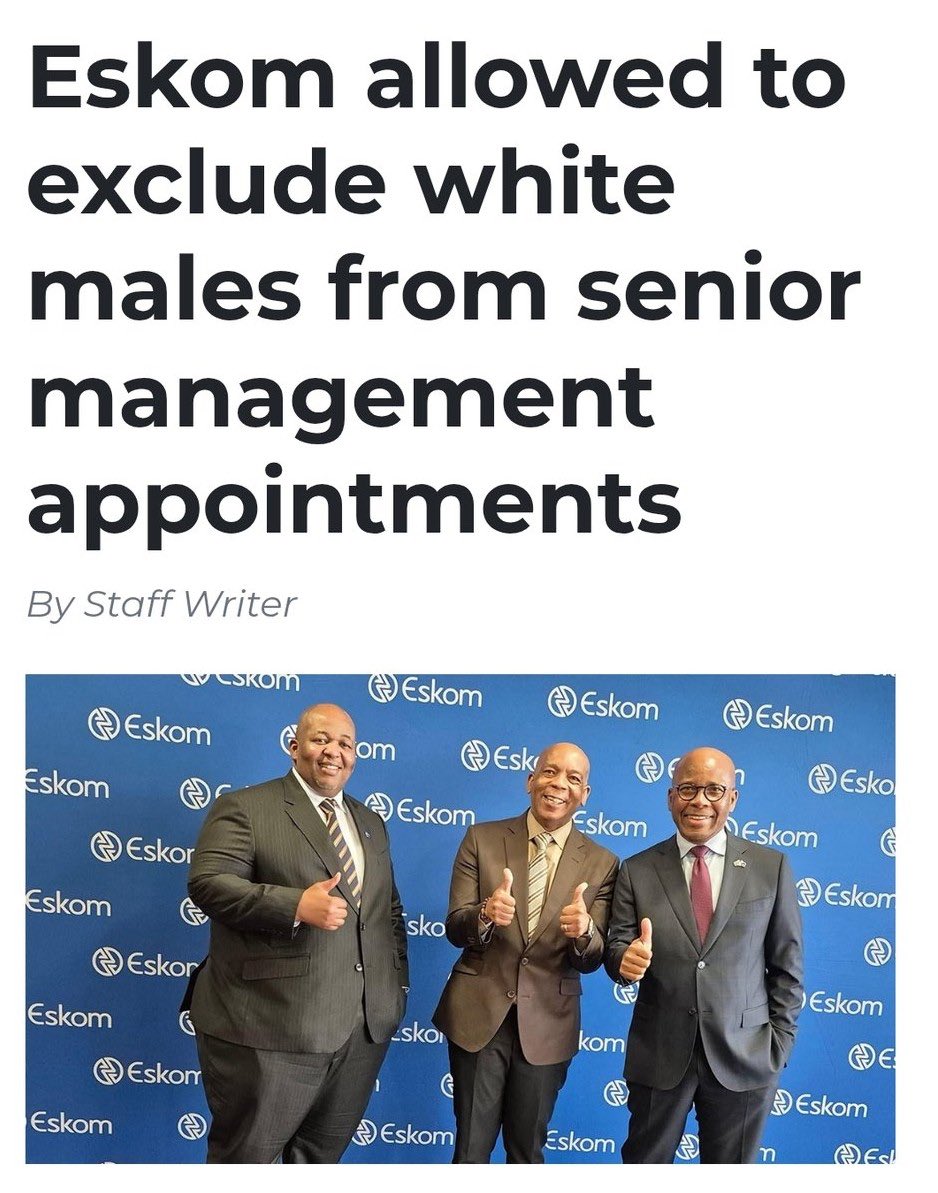 Do you notice any clear and obvious discrimination against a minority group in South Africa?