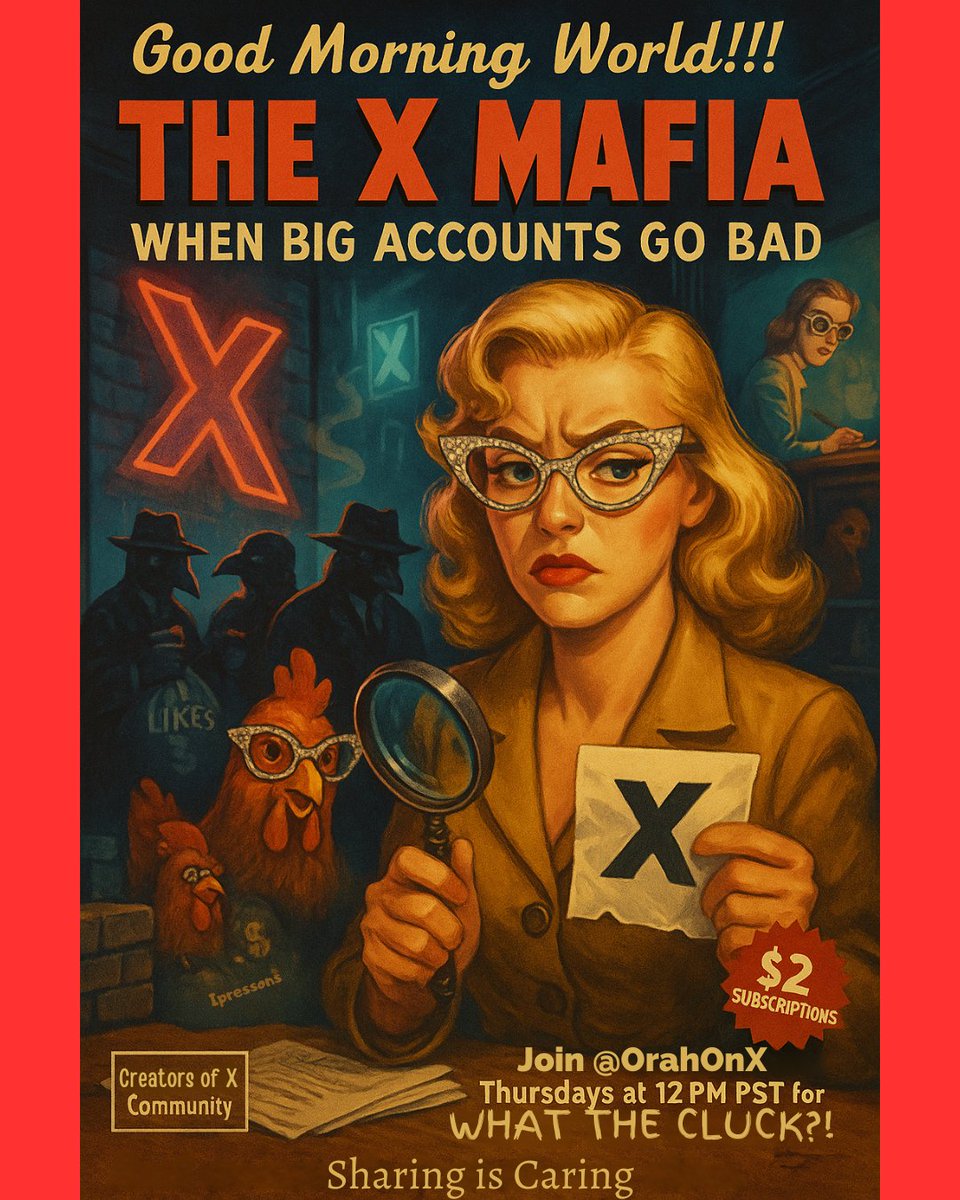 The X Mafia: When Big Accounts Go Bad

Good Morning World!!!

You ever hear your mom say, “Well, if everyone else jumped off a bridge, would you?”

That’s exactly how I’m feeling about a lot of what I’m seeing on X lately, y’all are just out here leaping off bridges like it’s the