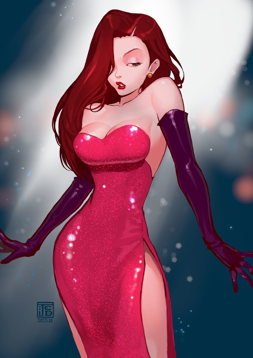 My take on #JessicaRabbit from one of my all-time favorite movies, #WhoFramedRogerRabbit 🐰