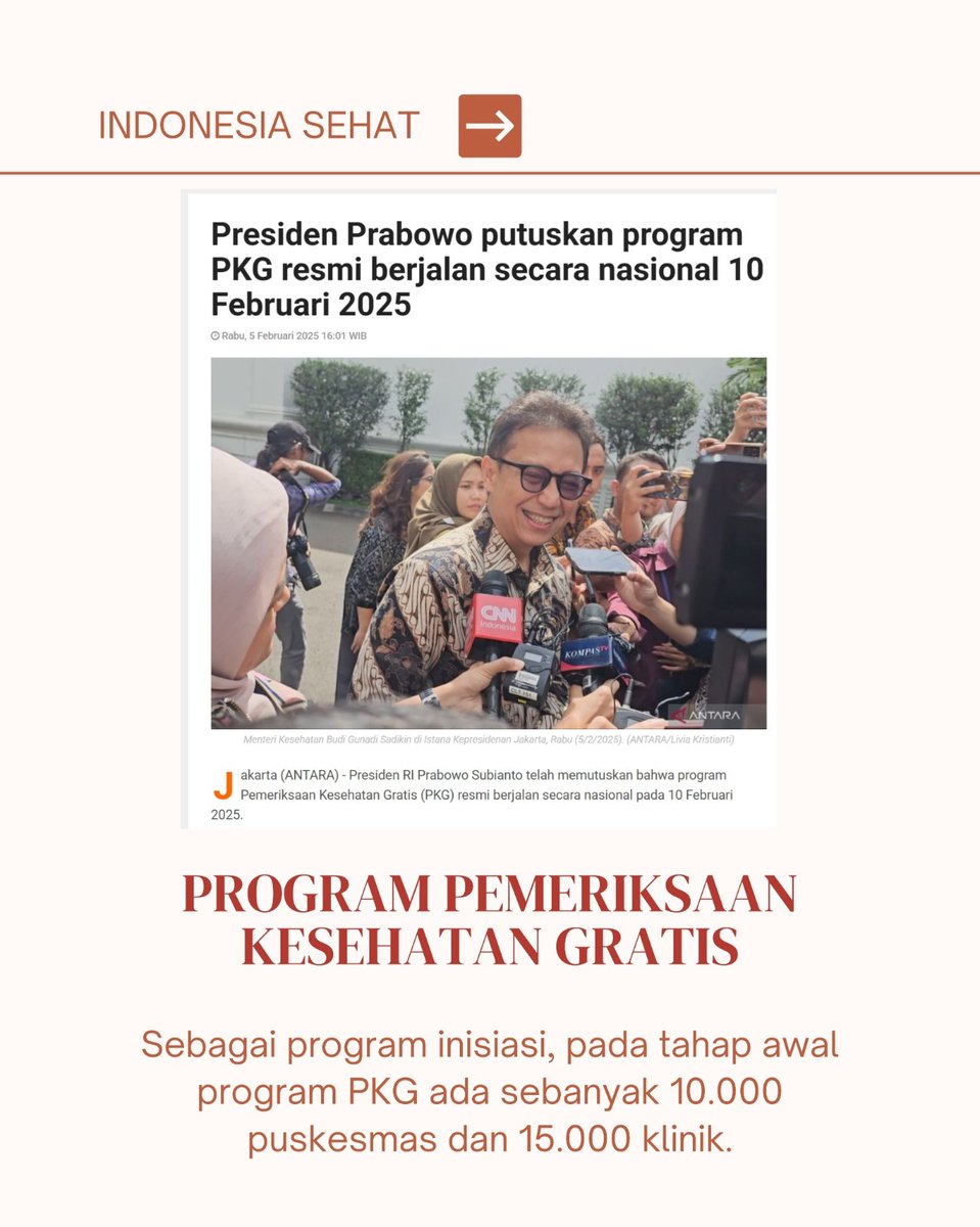 ArifaNidya's tweet image. #PemeriksaanKesehatanGratis #PrabowoSubianto #ProgramKesehatan #ProgramIndonesia