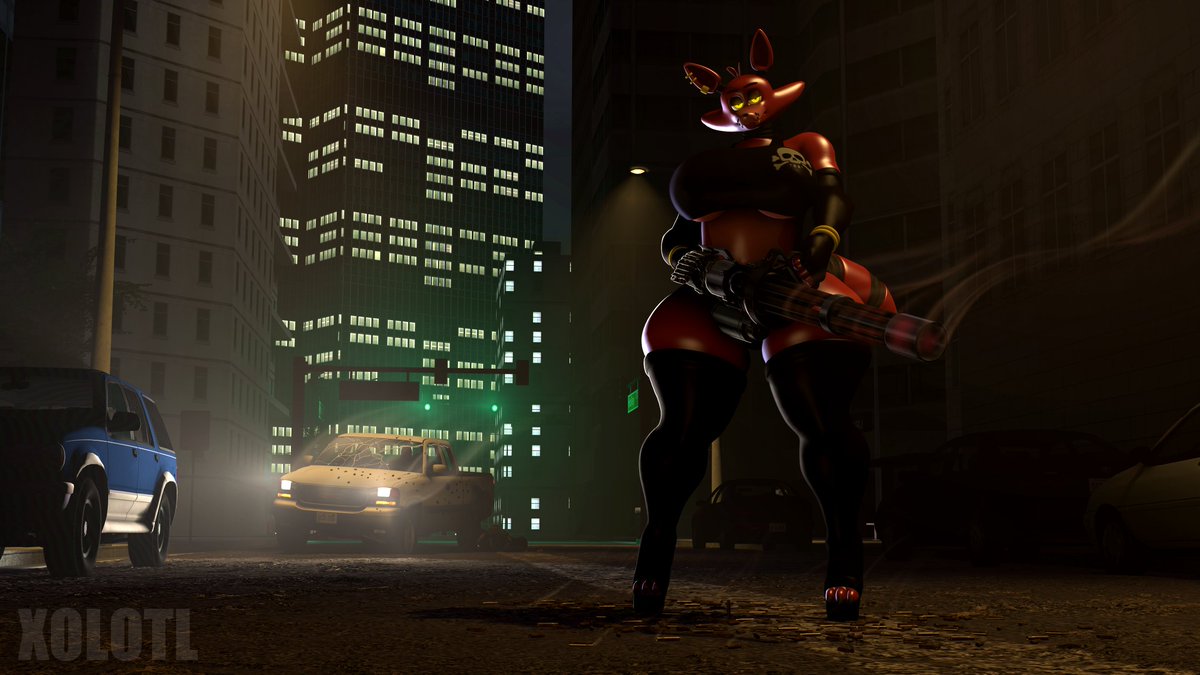 Old Foxy render with a new look

Big foxy model by: <a href="/R4v3_Beast/">Колбольд🔞</a> 
Imported into SFM by: <a href="/moonifysfm/">Moonify🔞</a>   
Model concept by: <a href="/Dubmare/">TheOfficialDubmare 🔞</a>