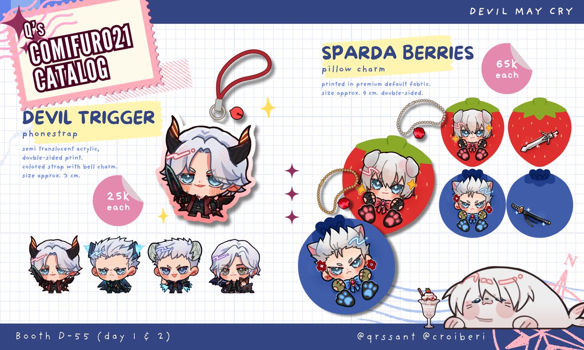 qrssant's tweet image. [RTs&amp;amp;💙] 

qrssant&apos;s semi-final OTS catalog for #comifuro21 #CF21 !

📌 les oui boux @ d-55 
🗓️ 15-16 nov 2025

✨ devil may cry ✧ league of legends ✧ valorant ✧ zzz ✧ hsr ✧  sdv ✧ tkrb ✧ pokemon ✧ tbhx ✧ shf✧ dgs/tgaa

#comifuro21catalog 
#comifuro21catalogue 

(1/4)