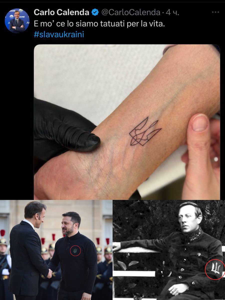 Ma il politico italiano Carlo Calenda, come del resto alcuni altri suoi malcapitati colleghi, davvero comprende cosa significhi il simbolo che si è fatto tatuare sul braccio? In Russia, a tal proposito, si usa dire "son tutti frutti dello stesso campo”.
🔗 facebook.com/share/1Eq9isAZ…