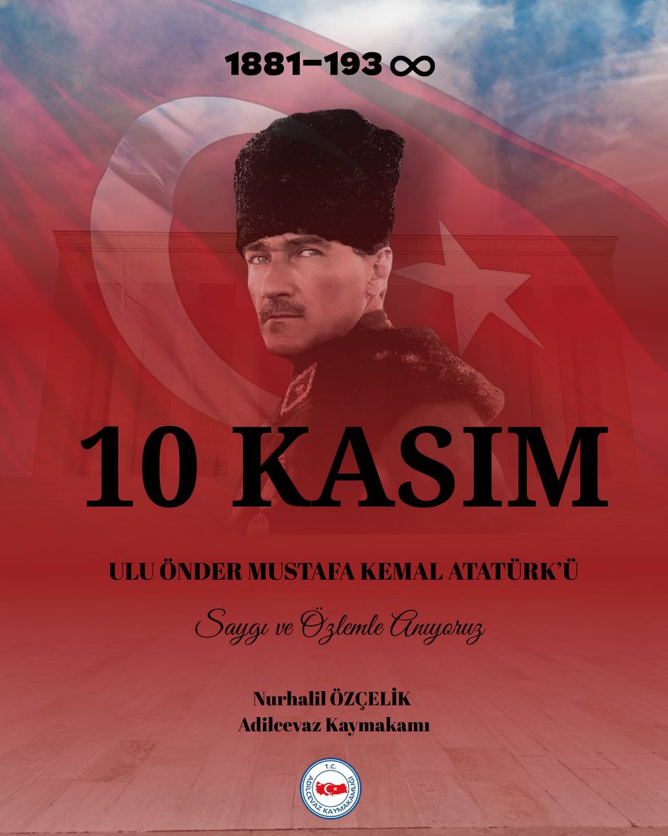“Beni görmek demek mutlaka yüzümü görmek değildir. Benim fikirlerimi, benim duygularımı anlıyorsanız bu yeterlidir.”

Mustafa Kemal Atatürk

Milletimizin bağımsızlık mücadelesine yön veren, fikirleriyle yolumuzu aydınlatan Gazi Mustafa Kemal Atatürk’ü, ebediyete intikalinin yıl